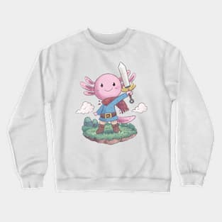 Cute axolotl hero Crewneck Sweatshirt